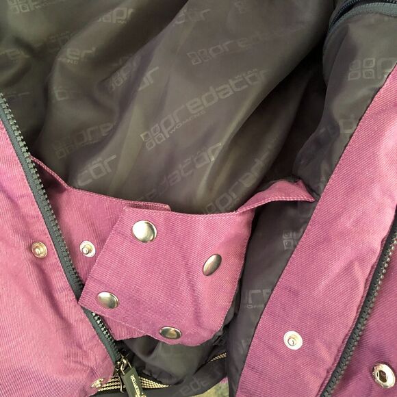 Predator Wear Jacket XS Purple Gray Removable Hood Insulated Ski Coat Parka - Picture 3 of 14
